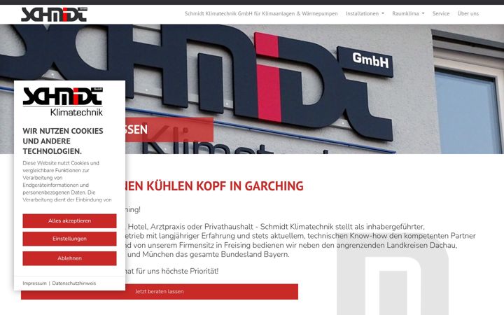 Screenshot of klimaanlage-garching.de