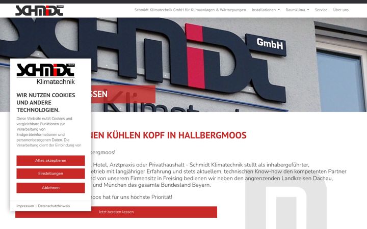 Screenshot of klimaanlage-hallbergmoos.de