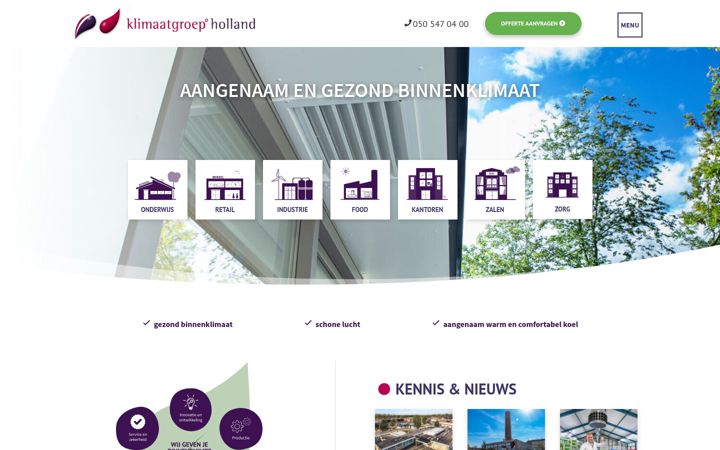 Screenshot of klimaatgroepholland.nl