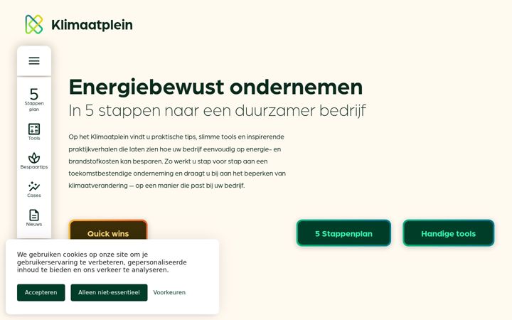 Screenshot of klimaatplein.nl