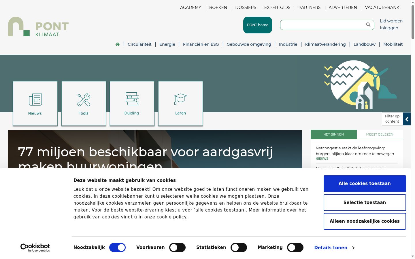 Ekrānuzņēmums ar piekrišanas baneri, kas tika rādīts pirms jebkādas mijiedarbības