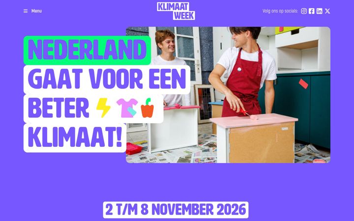 Screenshot of klimaatweek.nl