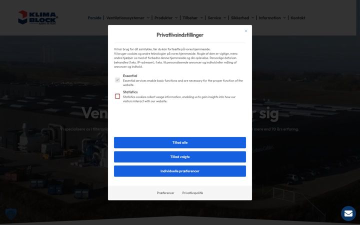 Screenshot of klimablock.dk