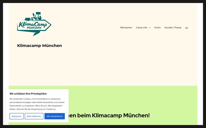 Screenshot of klimacamp-muenchen.org