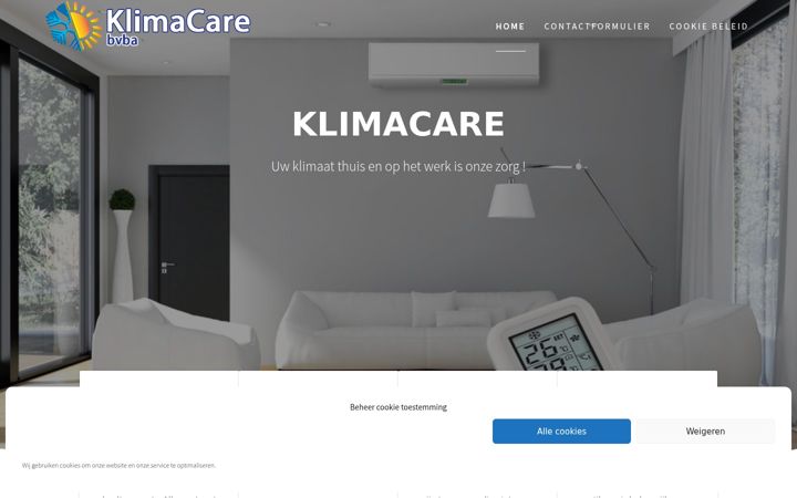 Screenshot of klimacare.be