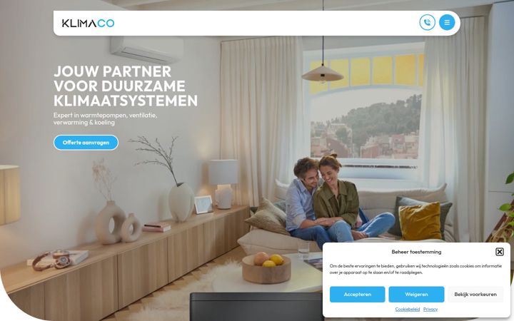 Screenshot of klimaco.be