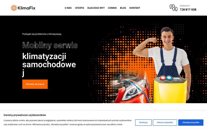 Screenshot of klimafix.com.pl