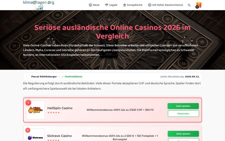 Screenshot of klimafragen.org