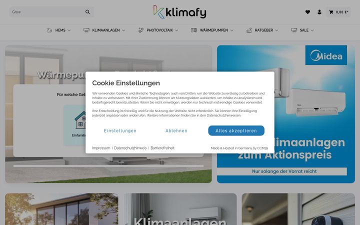 Screenshot of klimafy.de