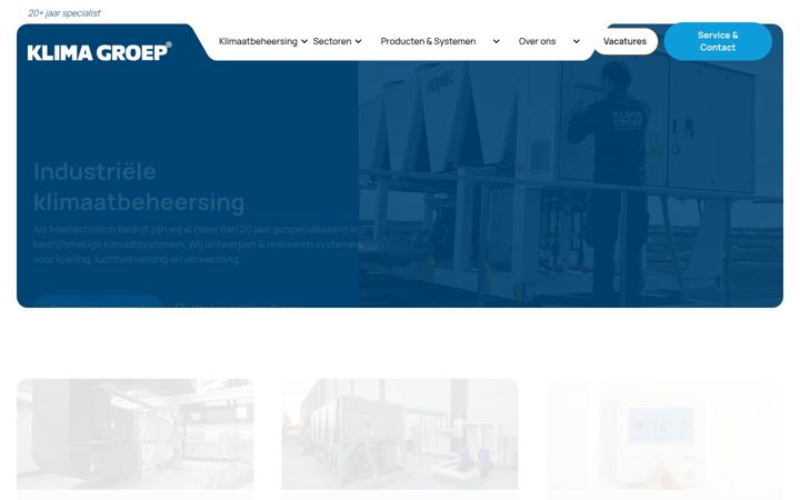 Screenshot of klimagroep.nl
