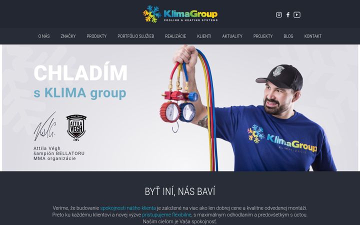Screenshot of klimagroup.sk