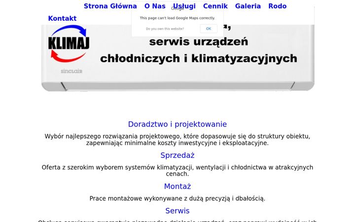 Screenshot of klimaj.com.pl
