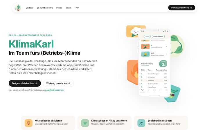 Screenshot of klimakarl.de