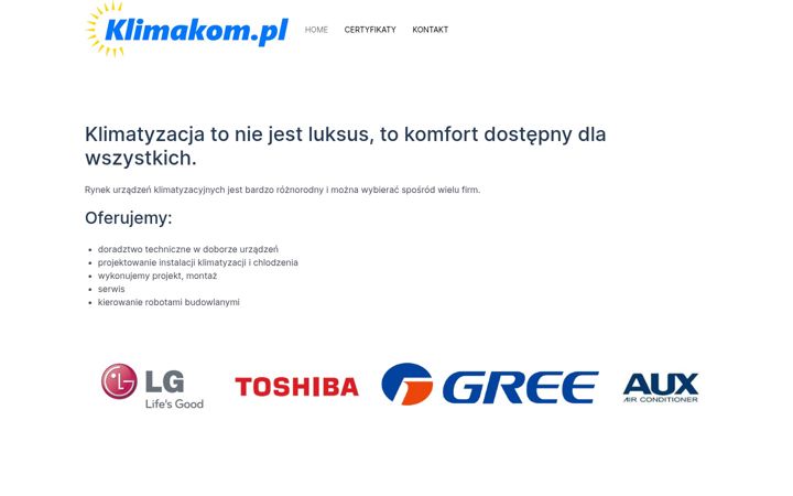 Screenshot of klimakom.pl