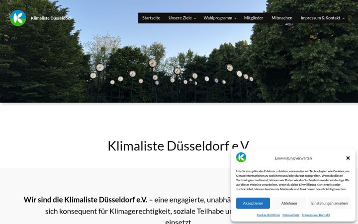 Screenshot of klimaliste-duesseldorf.de