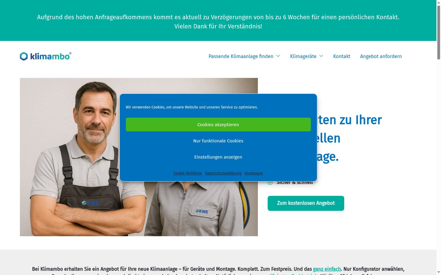 Screenshot tal-banner tal-kunsens muri qabel kwalunkwe interazzjoni