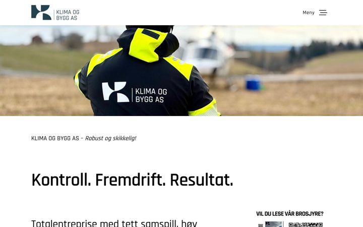 Screenshot of klimaogbygg.no