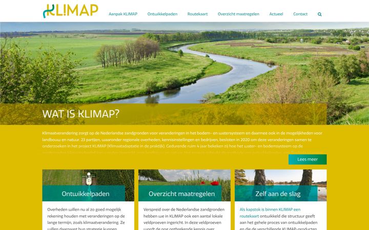 Screenshot of klimap.nl
