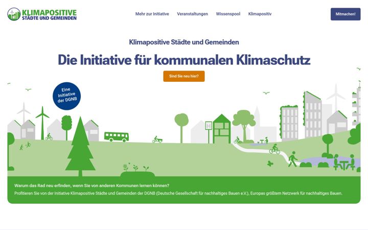 Screenshot of klimapositivestadt.de