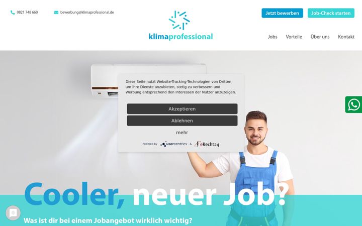 Screenshot of klimaprofessional.de