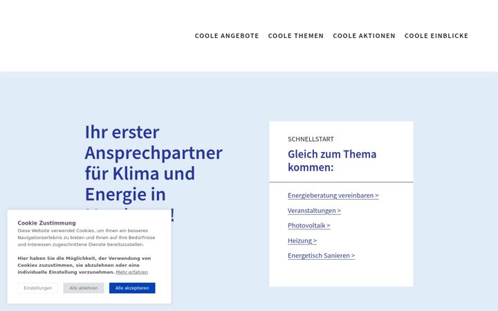 Screenshot of klimaschutz-metzingen.de