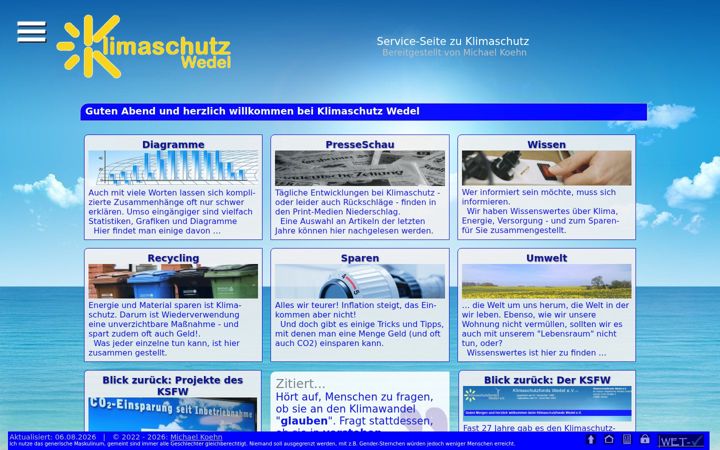 Screenshot of klimaschutz-wedel.info