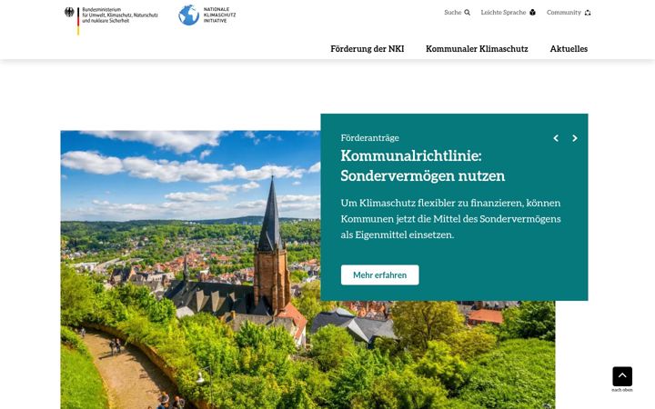 Screenshot of klimaschutz.de