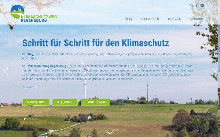 Screenshot of klimaschutzweg-regensburg.de