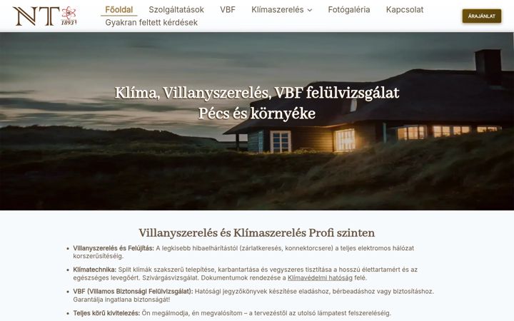 Screenshot of klimaszerelo-pecs.hu