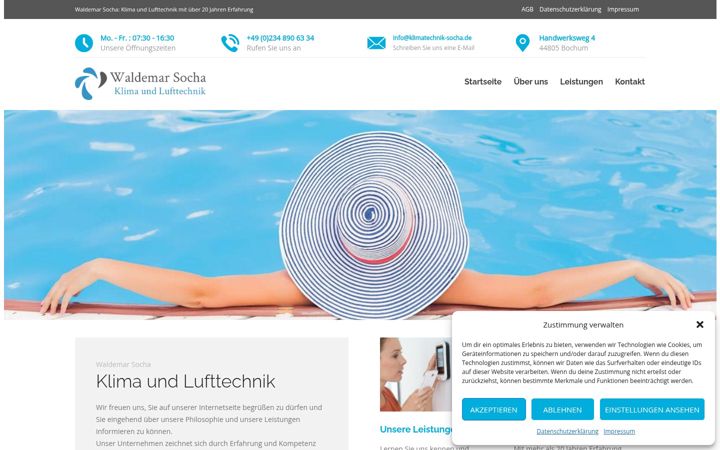 Screenshot of klimatechnik-socha.de