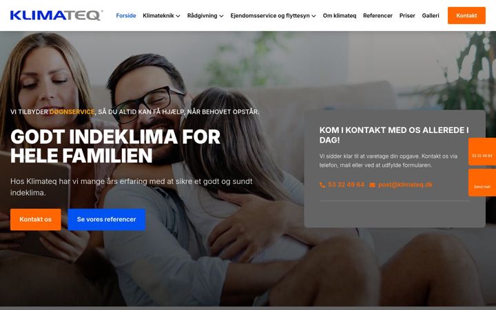 Screenshot of klimateq.dk