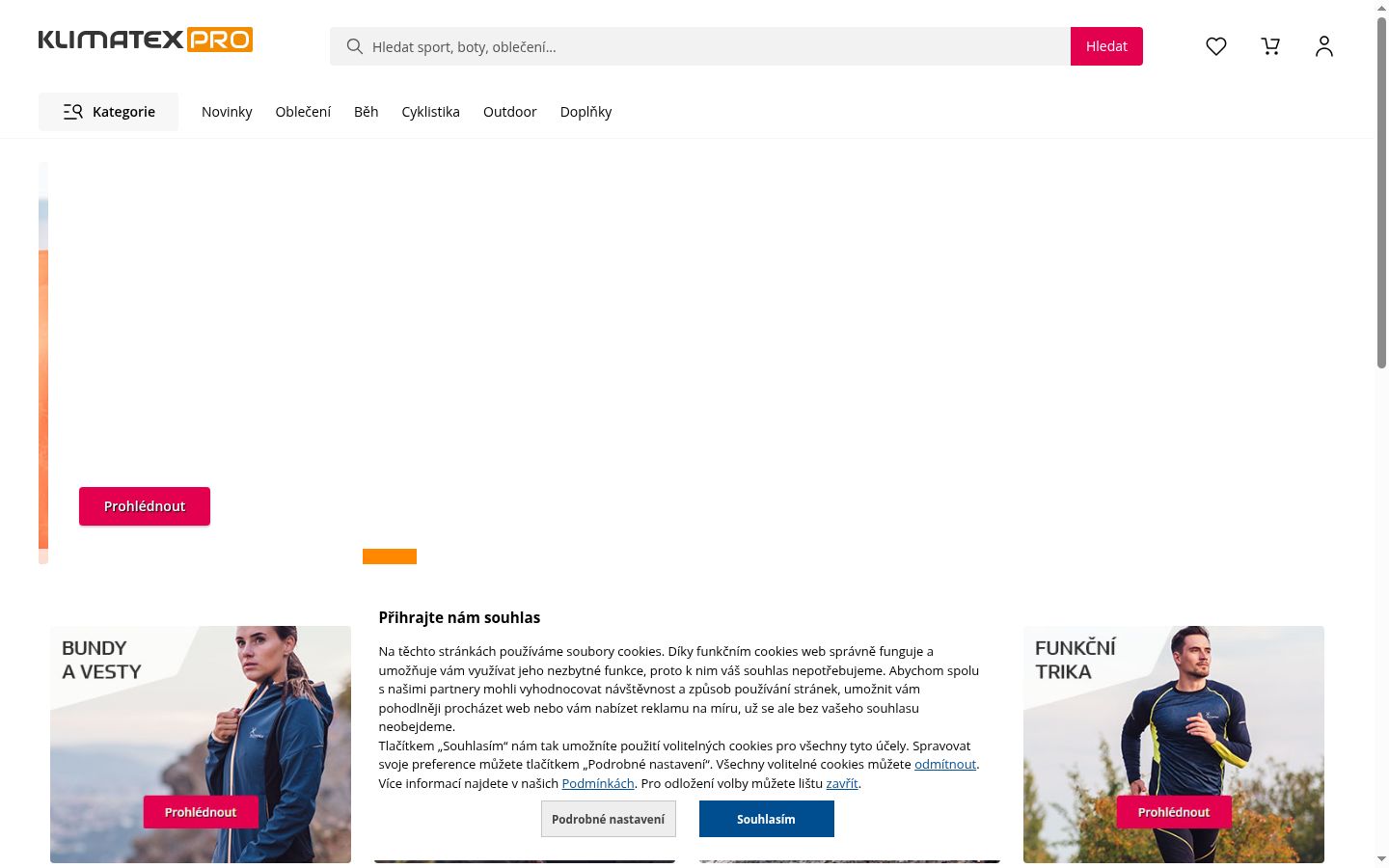 Screenshot des Einwilligungsbanners vor jeglicher Interaktion