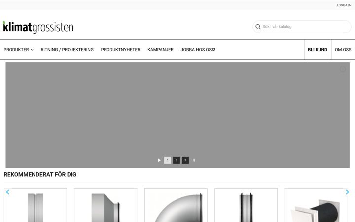 Screenshot of klimatgrossisten.se