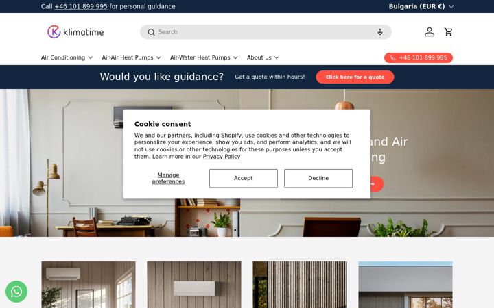 Screenshot of klimatime.com