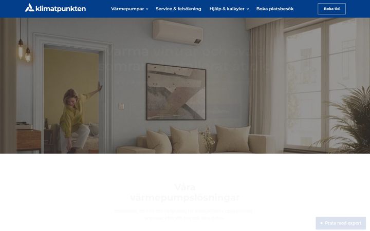 Screenshot of klimatpunkten.se