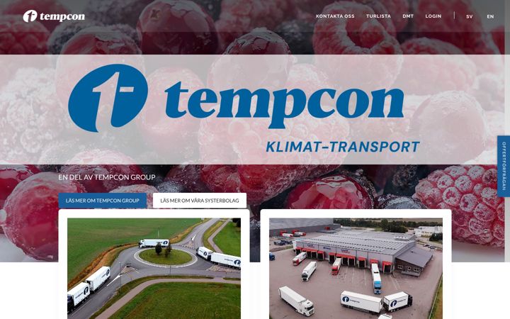 Screenshot of klimattransport.se