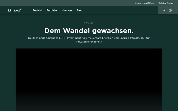 Screenshot of klimavest.de