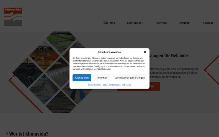 Screenshot of klimavida.de