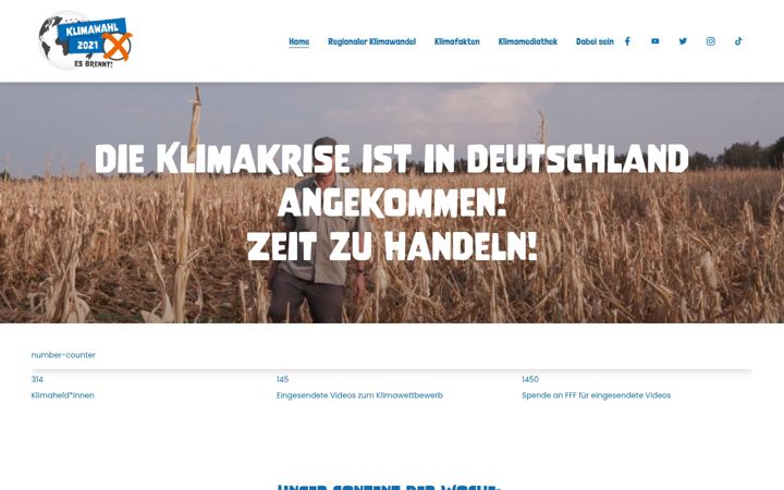 Screenshot of klimawahl2021.net