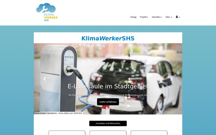 Screenshot of klimawerkershs.de