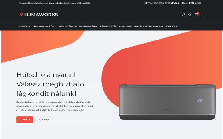 Screenshot of klimaworks.hu