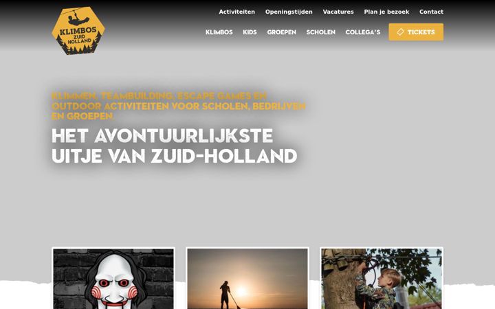 Screenshot of klimbos-zuidholland.nl