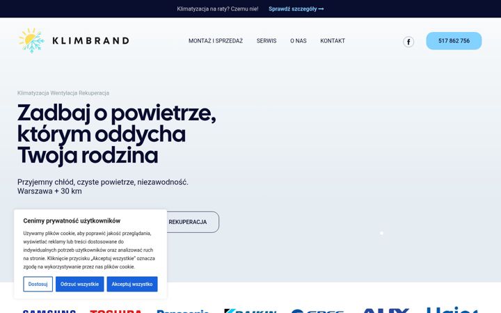 Screenshot of klimbrand.com