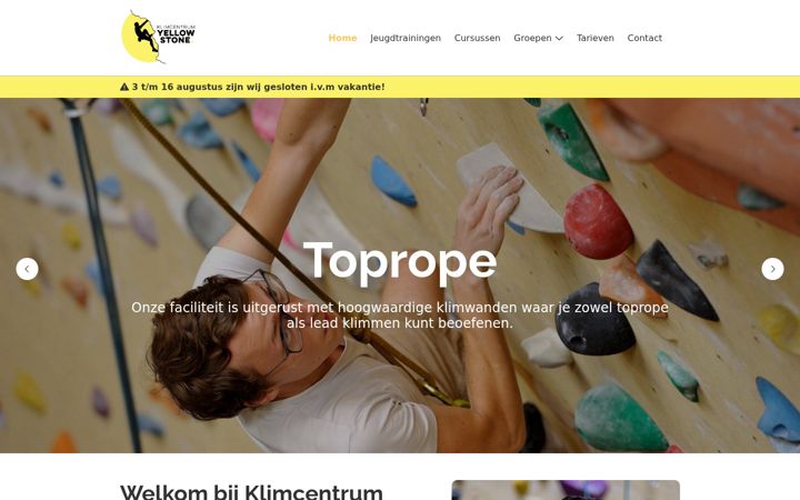 Screenshot of klimcentrumyellowstone.nl