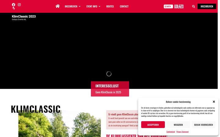 Screenshot of klimclassic.nl