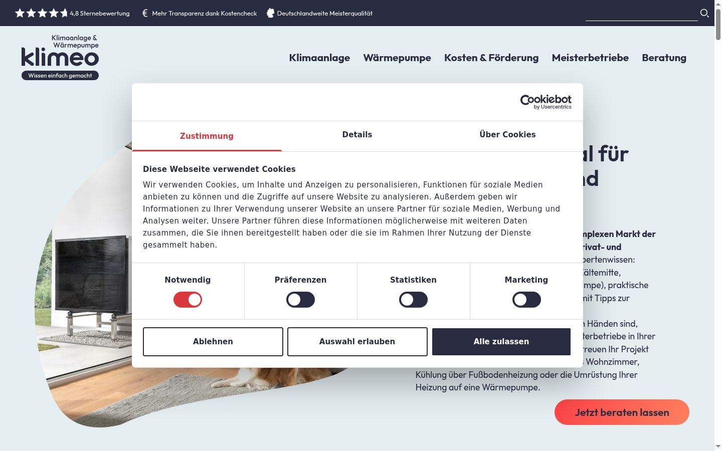 Zrzut ekranu banera zgody wyświetlanego przed jakąkolwiek interakcją