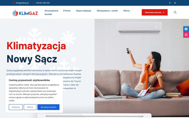 Screenshot of klimgaz.pl