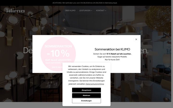 Screenshot of klimo.at