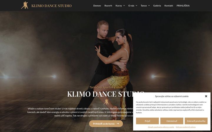 Screenshot of klimodancestudio.com