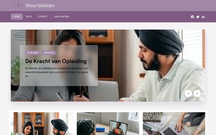 Screenshot of klimop-opleidingen.nl